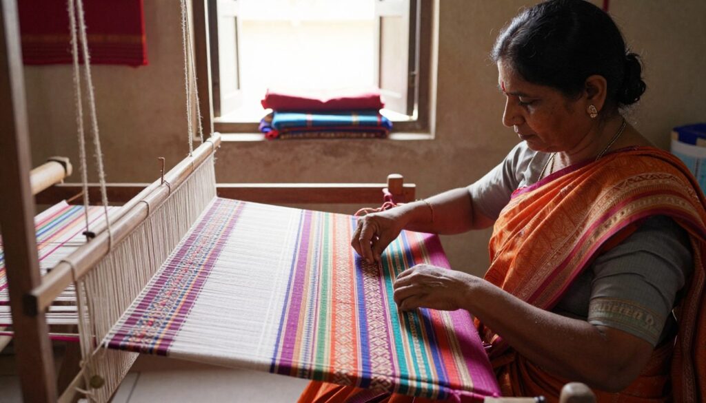 traditional Indian handloom weaving traditional Indian handloom weaving